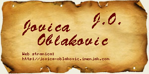 Jovica Oblaković vizit kartica